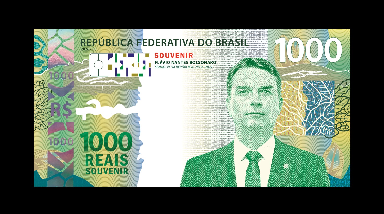 Cédula Senador Flávio Bolsonaro